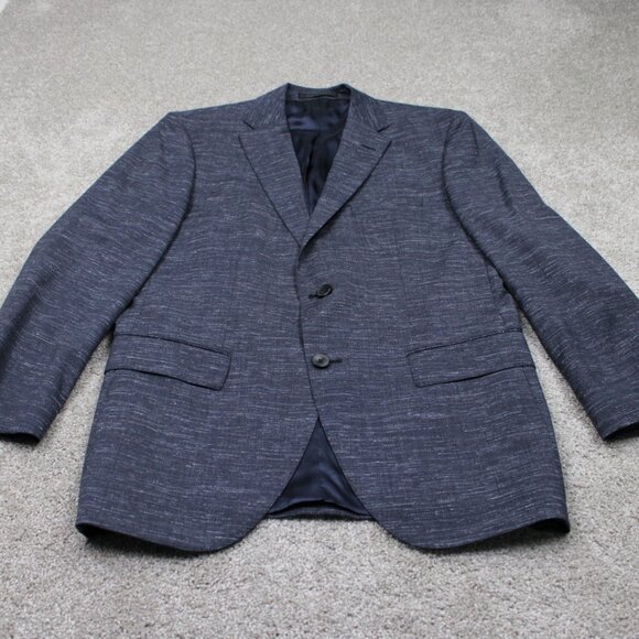 BOSS Hugo Boss Johnstons/Lenon Sports Jacket Mens 40R Blue Wool Regular Fit - Picture 2 of 16